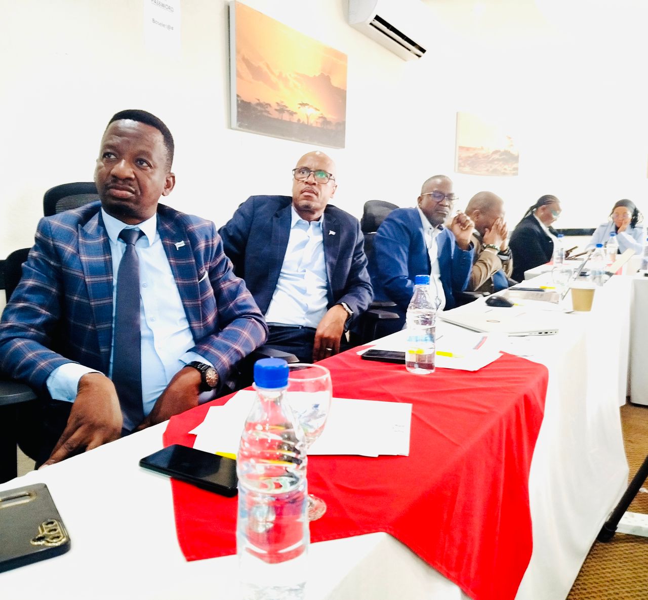 Hon Mathoothe, PS Ramaphoi, SPEDU Board Member Itlhobogeng and SPEDU CEO Batsetswe